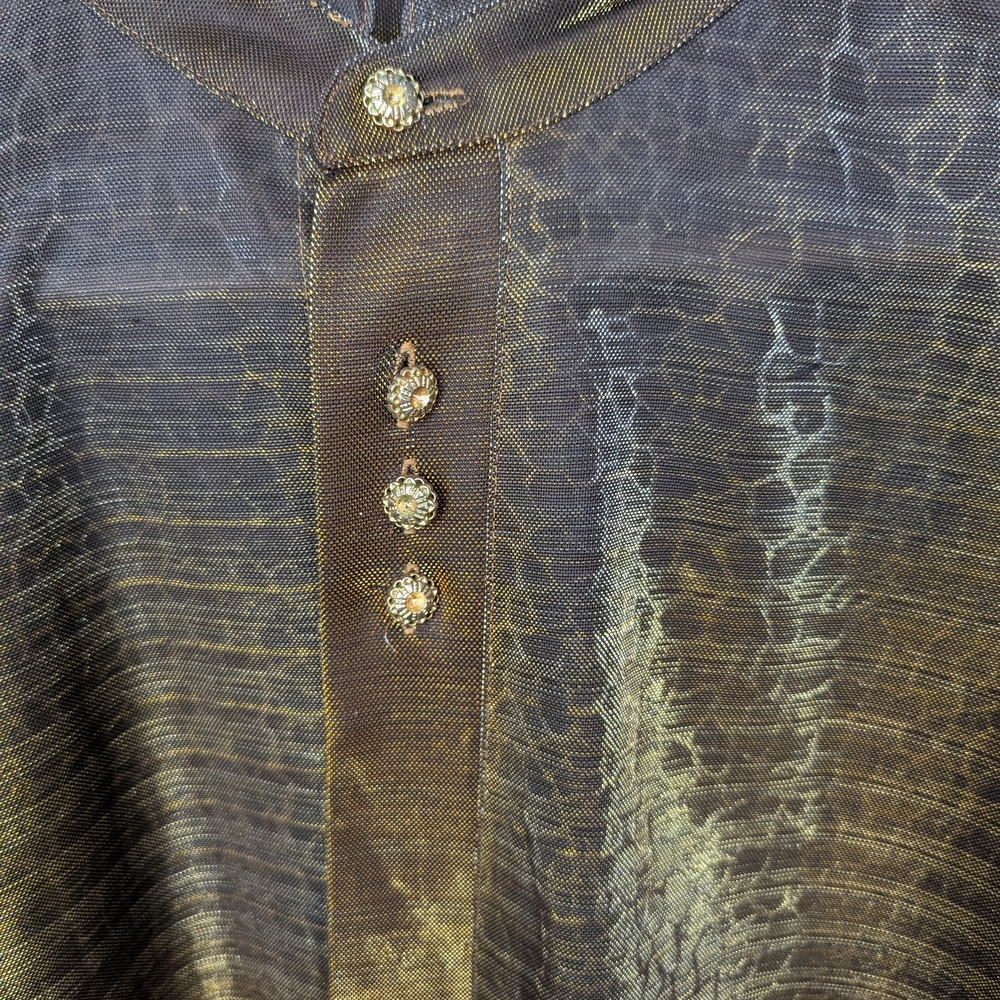 Pronte Vintage '90s Metallic Bronze Stage Shirt And Pants L